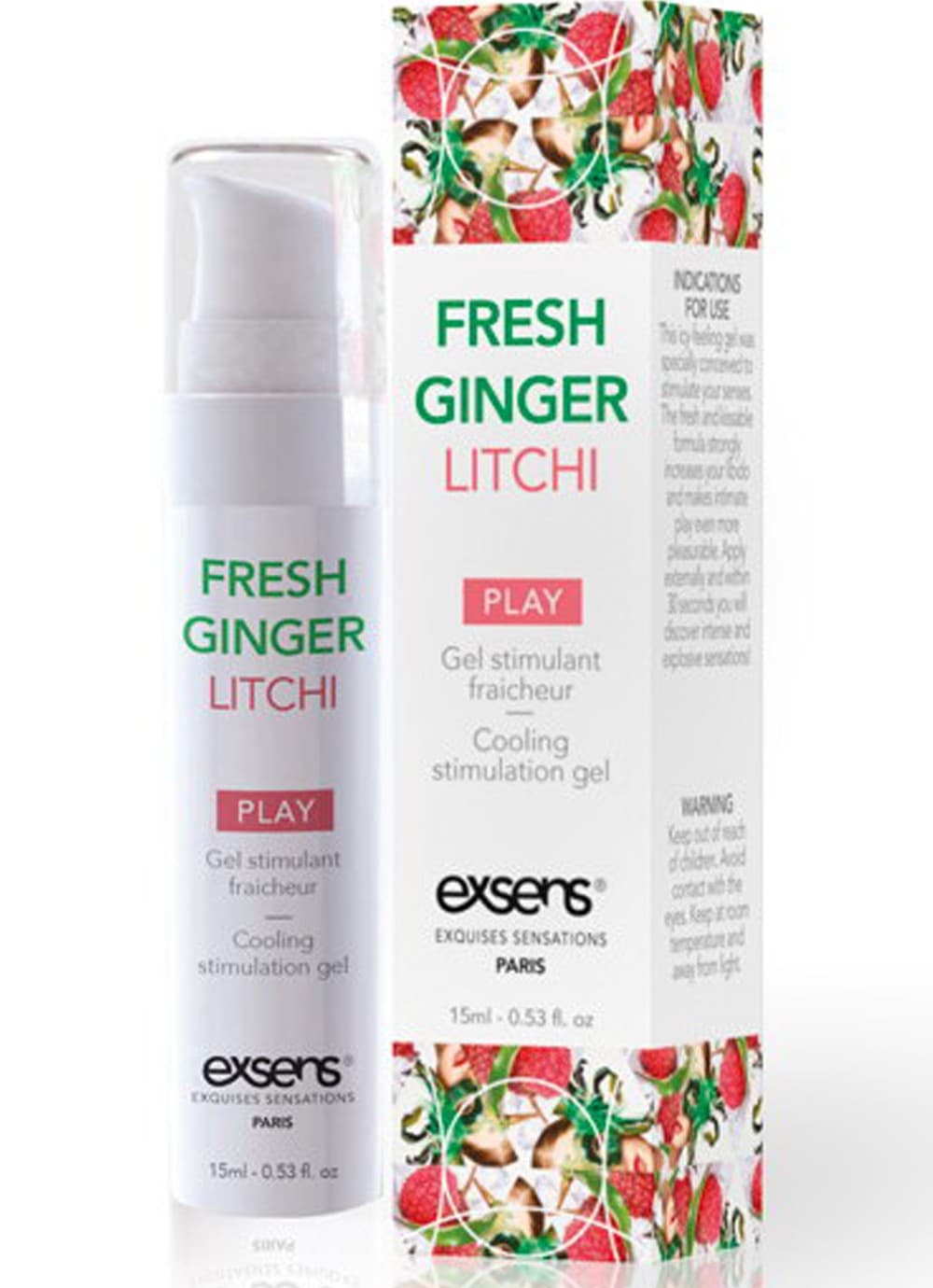 Gel stimulant fraîcheur Gingembre Litchi – 15 ml