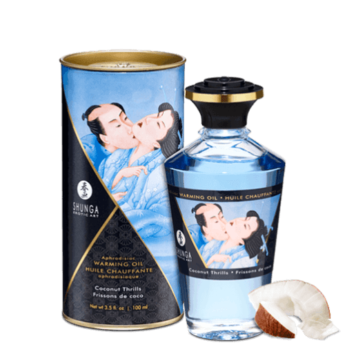 Huile chauffante aphrodisiaque – Frissons de coco 100ml