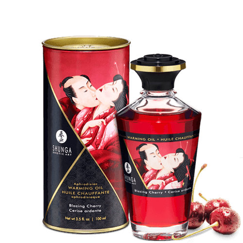 Huile chauffante aphrodisiaque – Cerise ardente 100ml