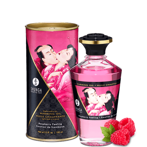 Huile chauffante aphrodisiaque – Framboise 100ml