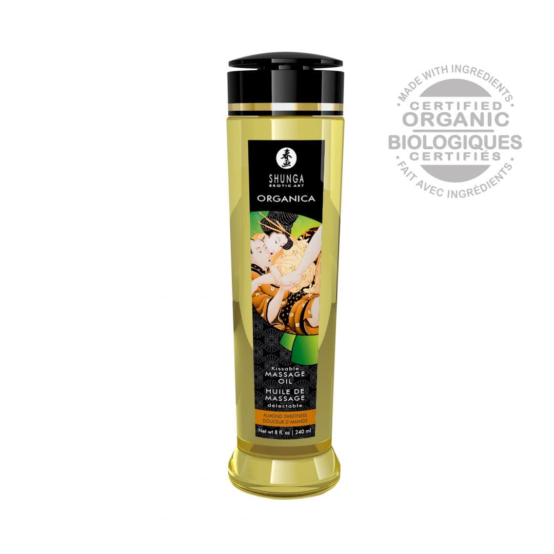 Huile de massage organique – Douceur d’amande – 240 ml
