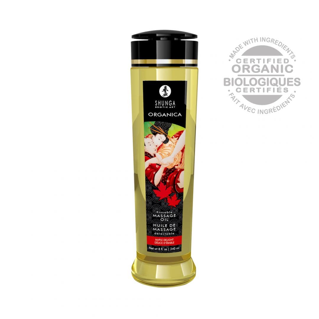 Huile de massage organique – Délice d’érable – 240 ml