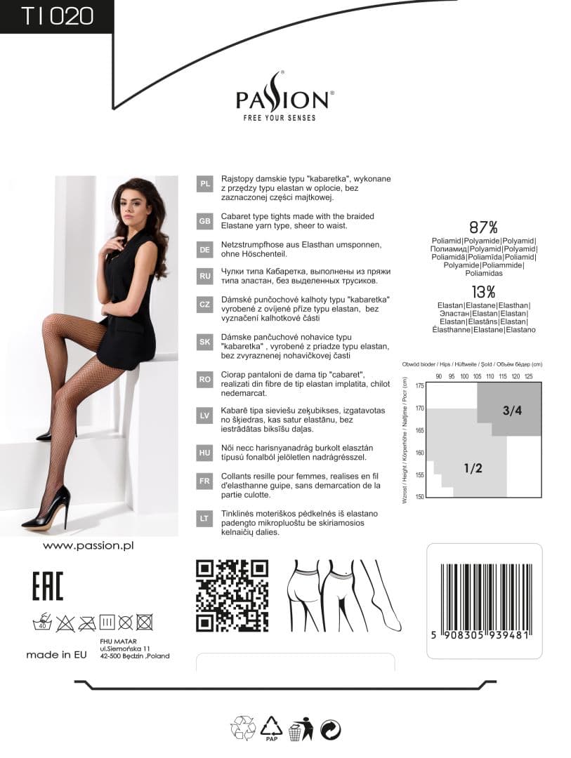 TI020 Collants Résille – Blanc