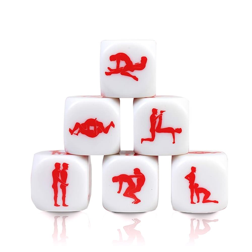 Dé Kamasutra Gay – Blanc et rouge — vue 1