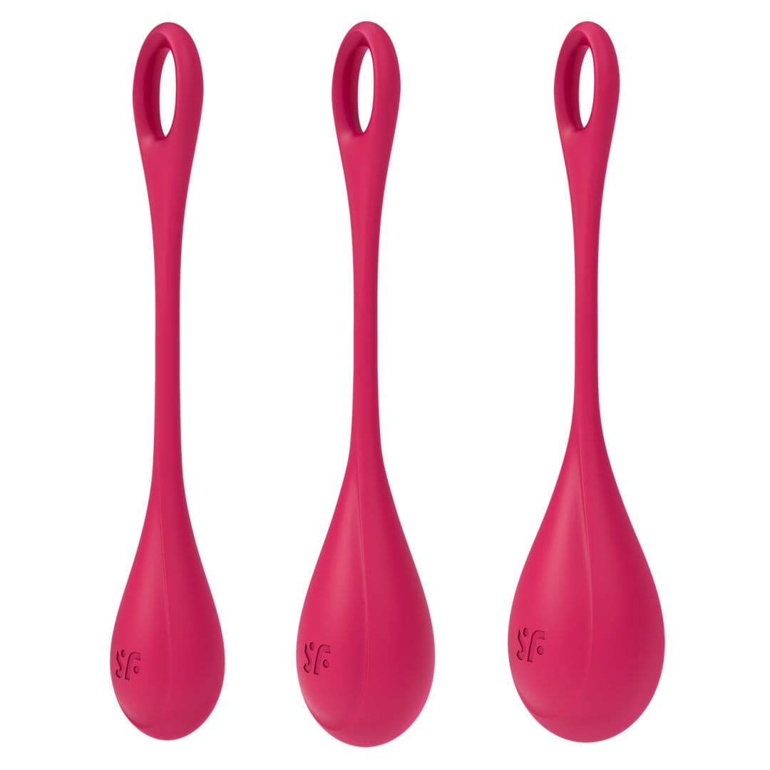 Boules de Geisha Satisfyer Yoni Power 1 – Set de 3 – Rouge — vue 1