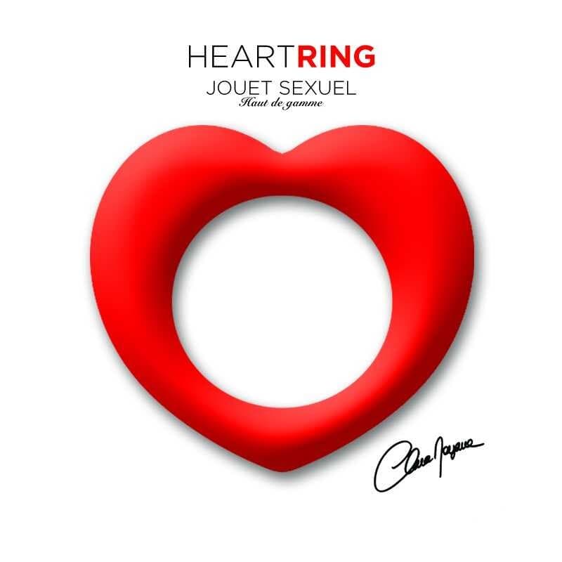 Heart ring - Anneau a effet retardant - Rouge — vue 1