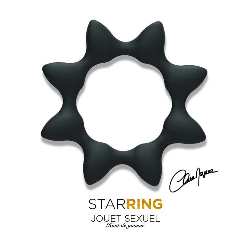 Star ring - Anneau a effet retardant - Noir — vue 1
