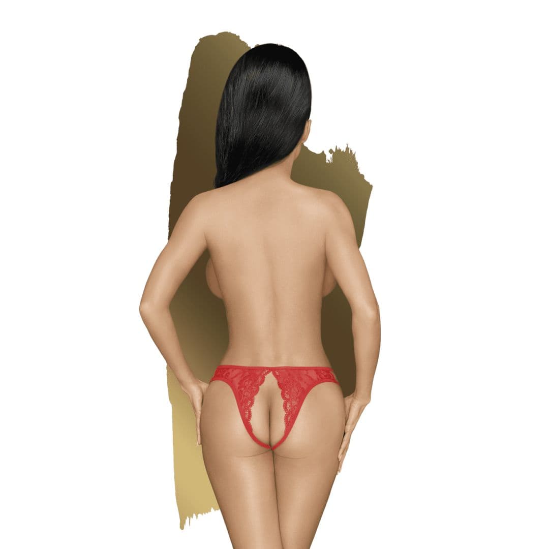 Naughty Valentine – String ouvert  – Rouge
