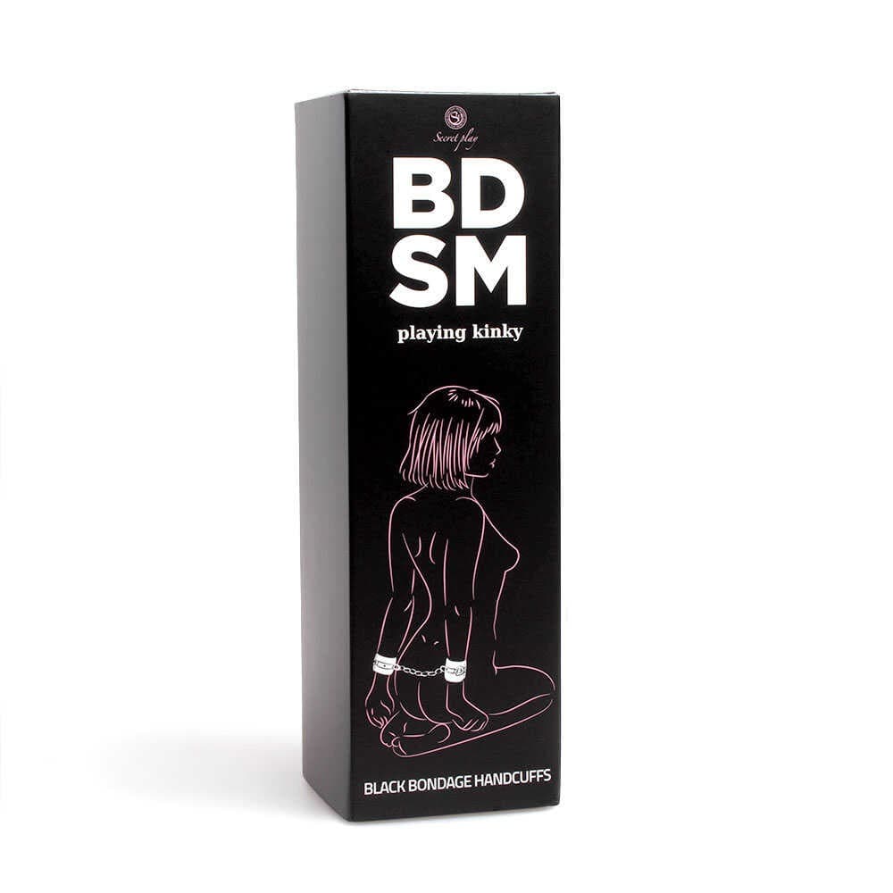 Menottes de bondage noires – Secret play – BDSM collection