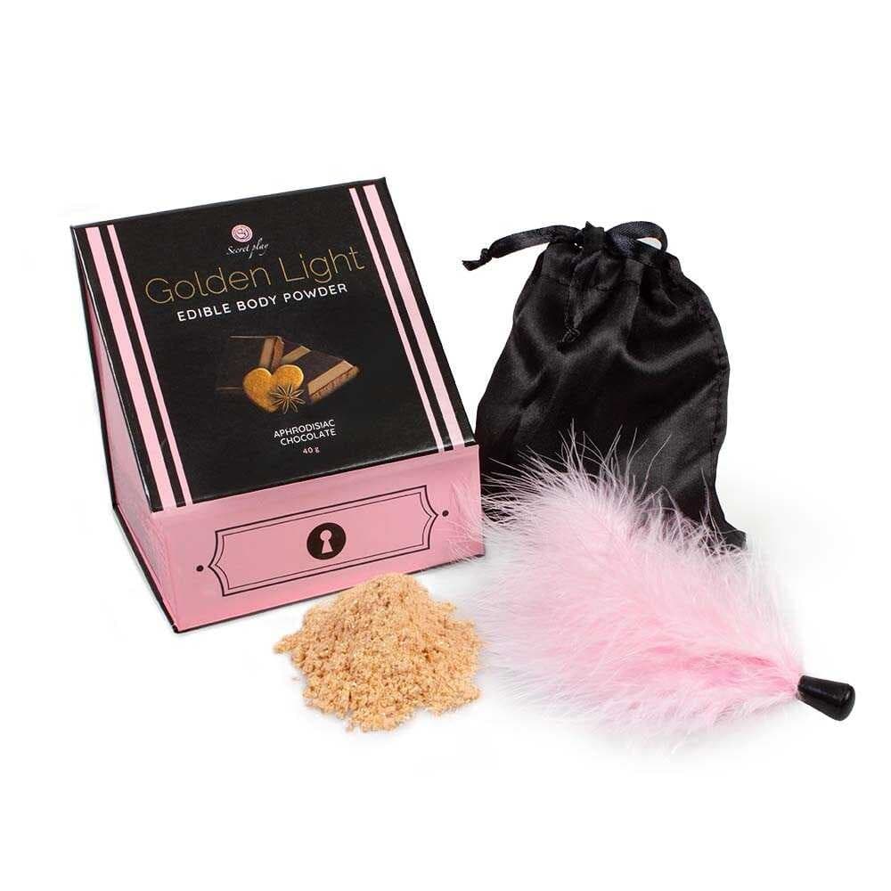 Poudre comestible chocolat aphrodisiaque et plumeau – Secret play — vue 1