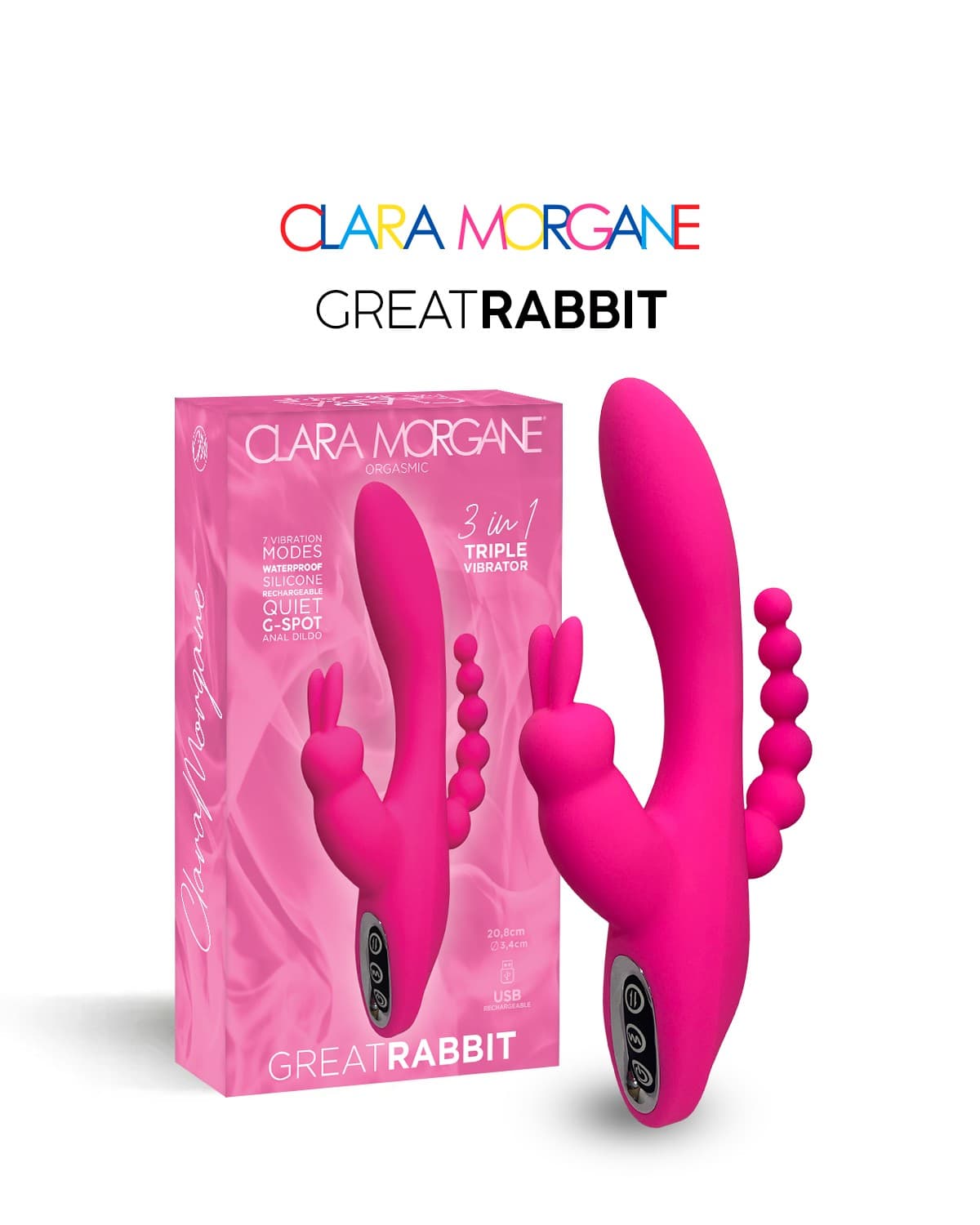 Great rabbit vibromasseur 3 zones — vue 1