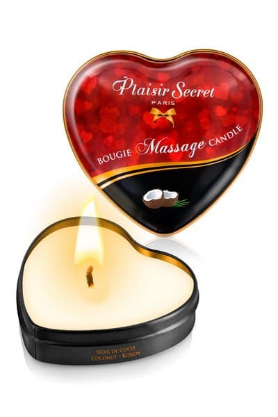 Mini Bougie de massage Noix de coco Plaisir secret - 35 ml — vue 1