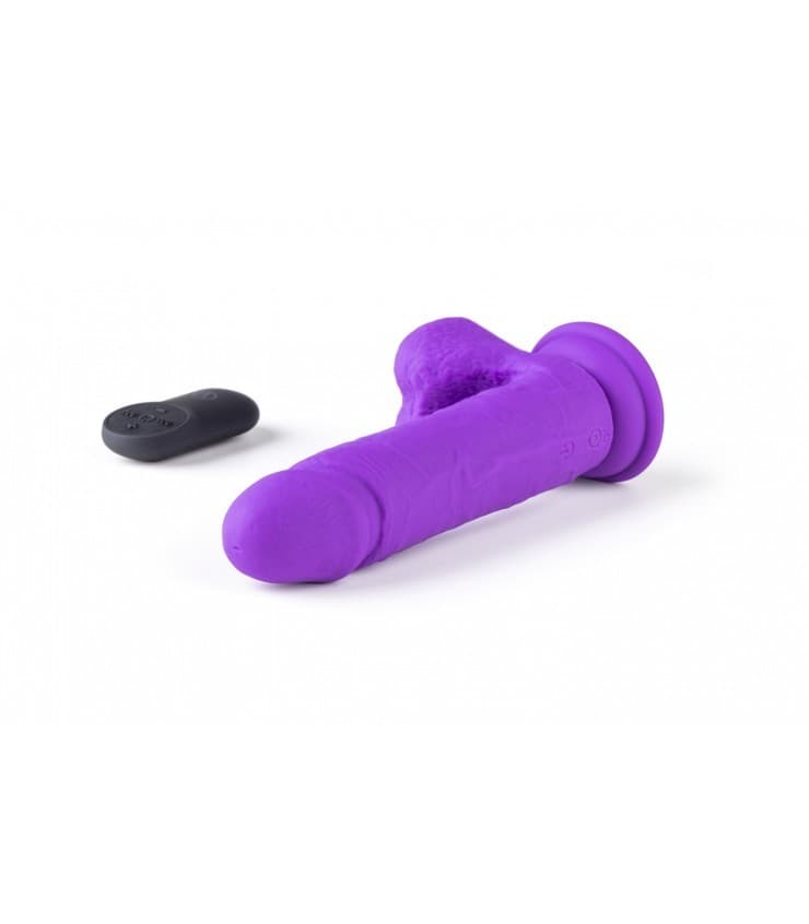 VIBROMASSEUR RÉALISTE « R16 » FLESH 16 CM AVEC TÉLÉCOMMANDE Violet