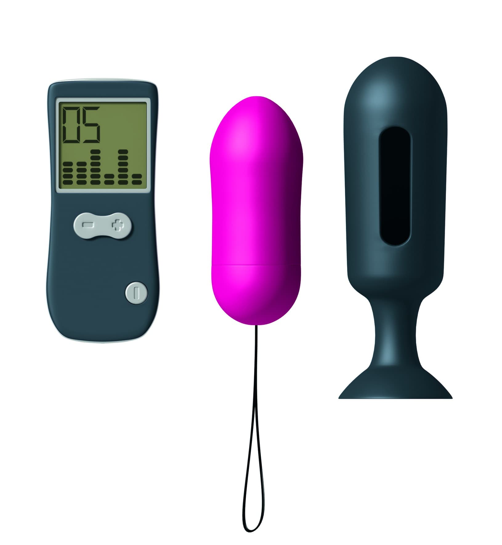 Oeuf Vibrant et Plug Genius Secret Vibe – Rose et Noir