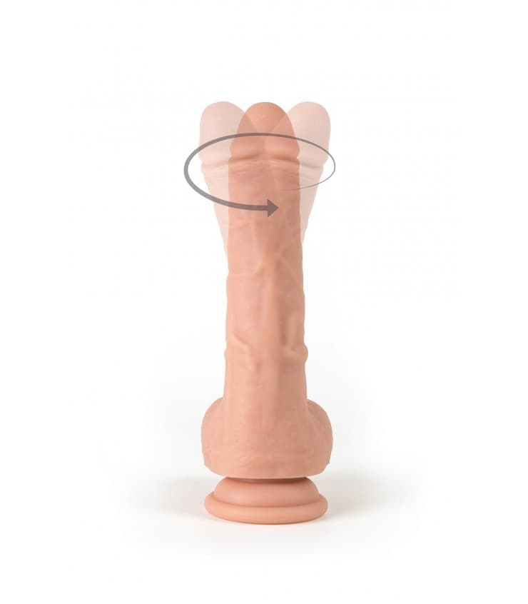 VIBROMASSEUR RÉALISTE ET ROTATION "R9" 19CM AVEC TÉLÉCOMMANDE chair — vue 1