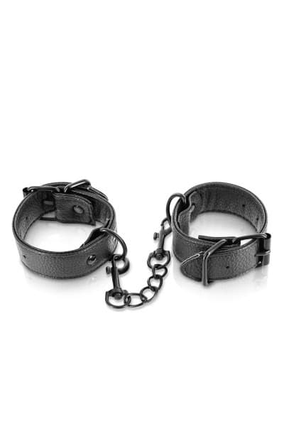 Menottes simili cuir ajustables Fetish Tentation