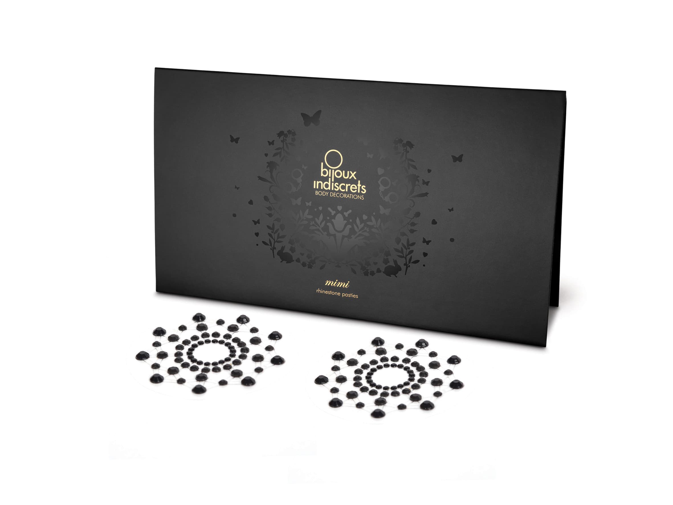Mimi – Bijoux de seins Strass – Noir