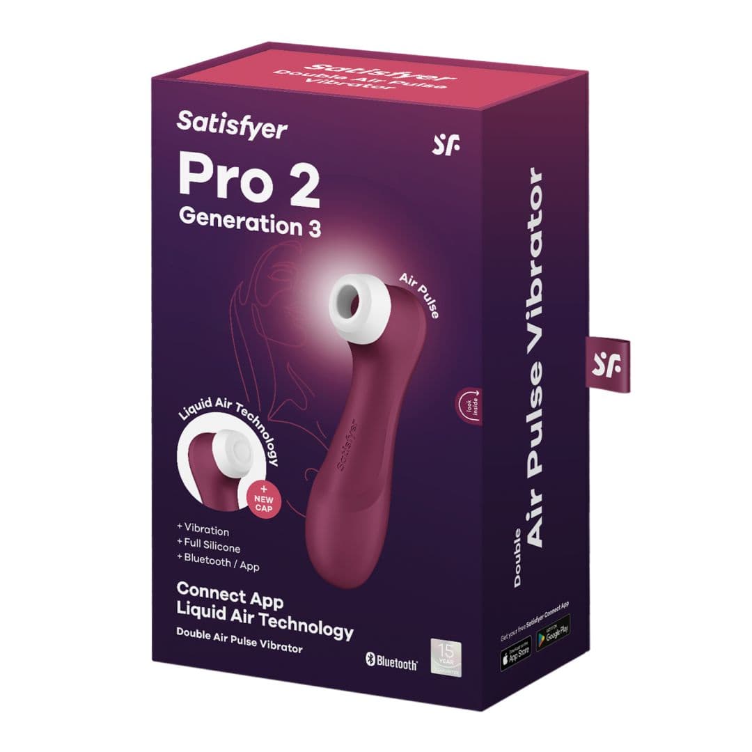 Pro 2 Génération 3 Air pluse Connect App et vibration – Vin rouge Satisfyer