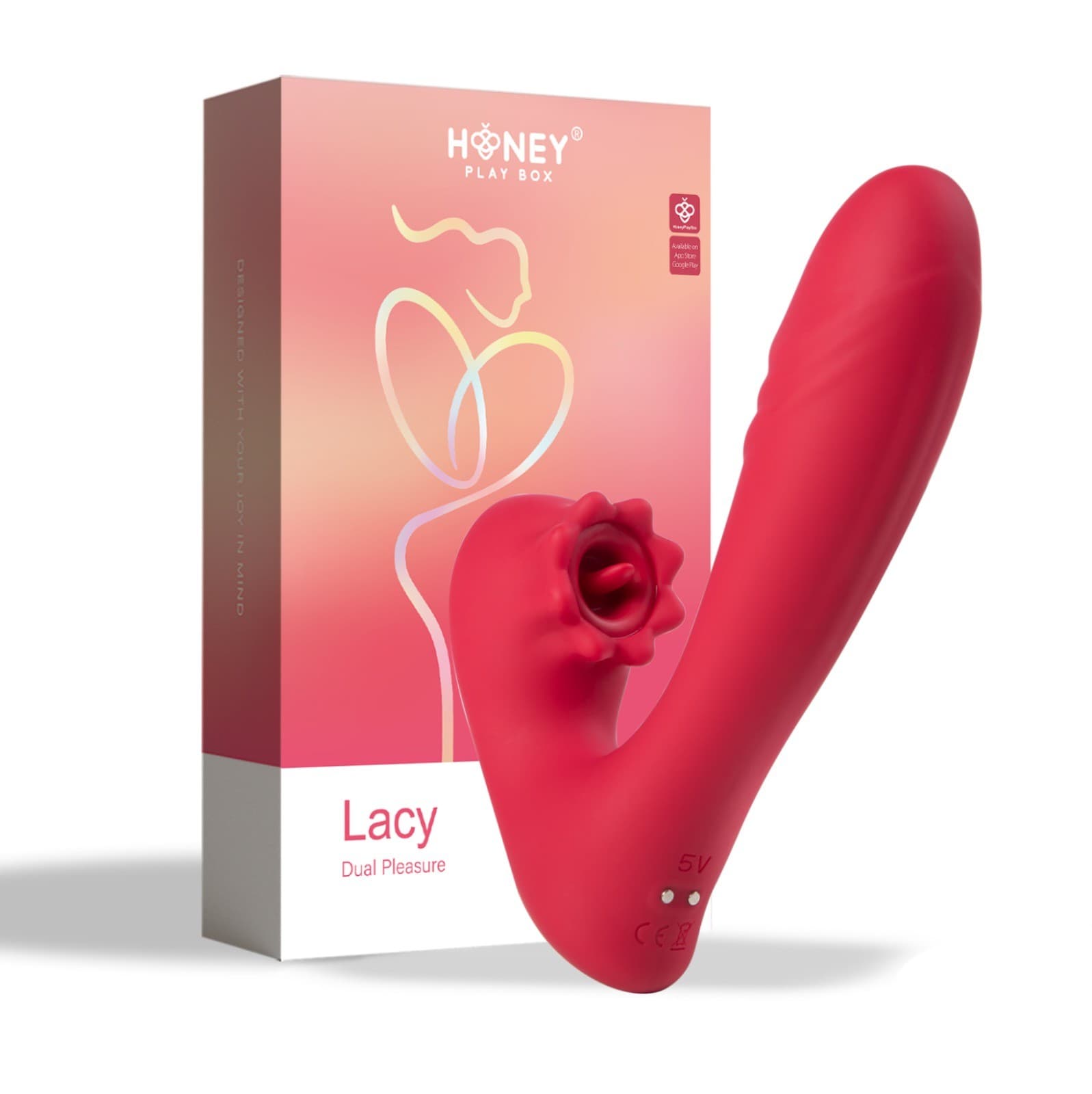 Lacy – Vibromasseur point G avec langue pour le clitoris — vue 1