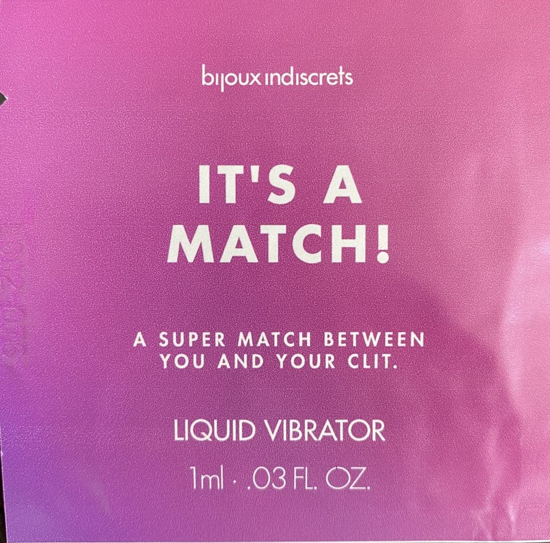 Liquide vibrator dosette – IT’S A MATCH – Clitherapy – 1ml