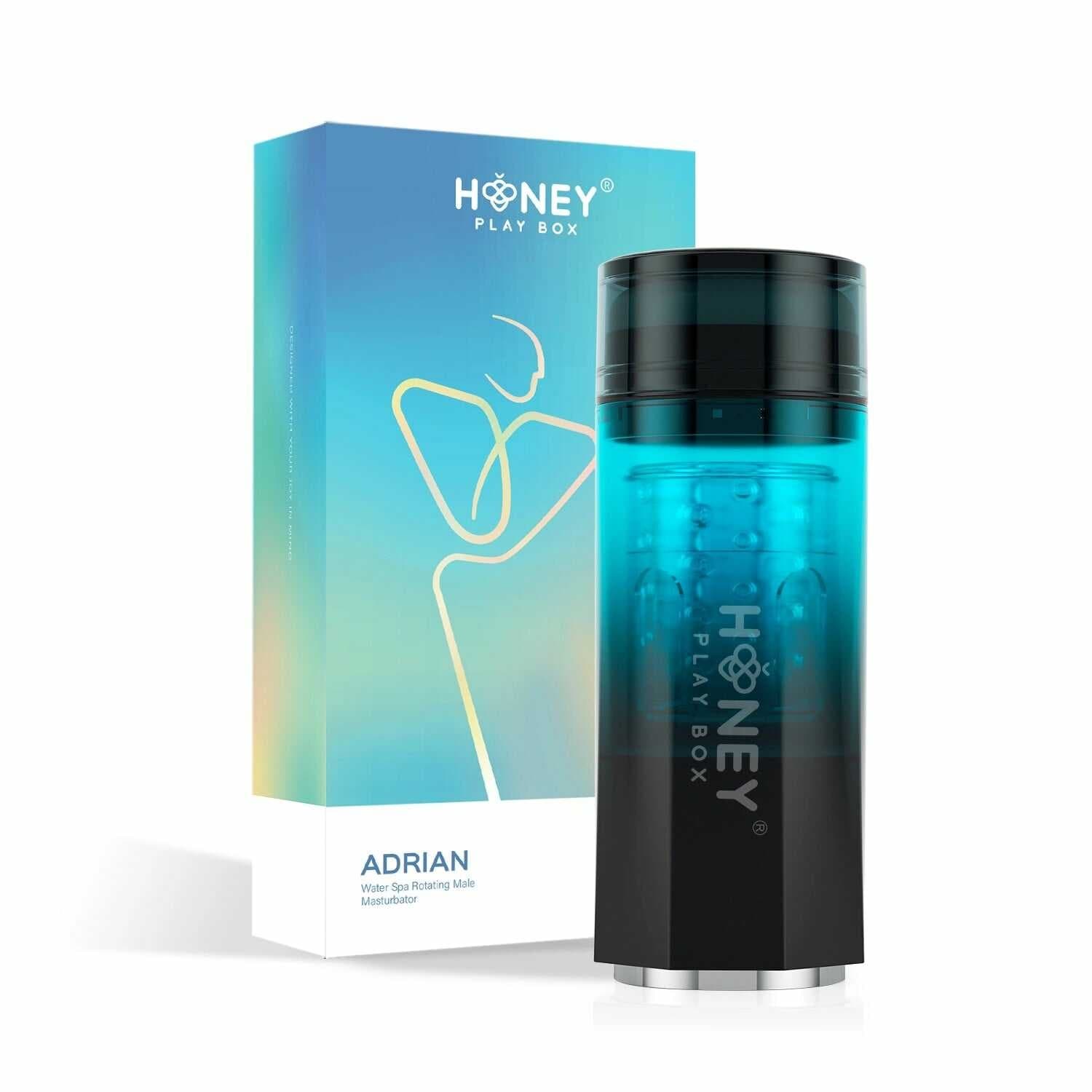 Adrian – Masturbateur automatique rotatif à eau avec lumières multicolores