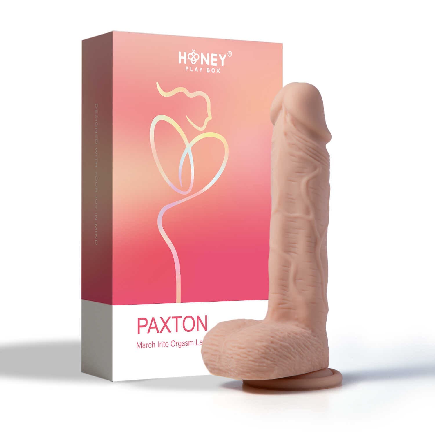 Paxton gode réaliste vibrant et rotatif avec appli 21 cms – Chair