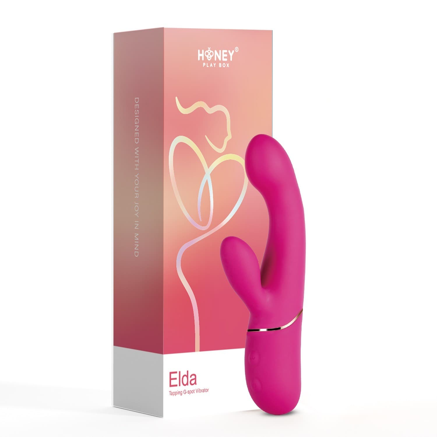 Elda - Vibromasseur G Spot et stimulateur de clitoris - Rose — vue 1