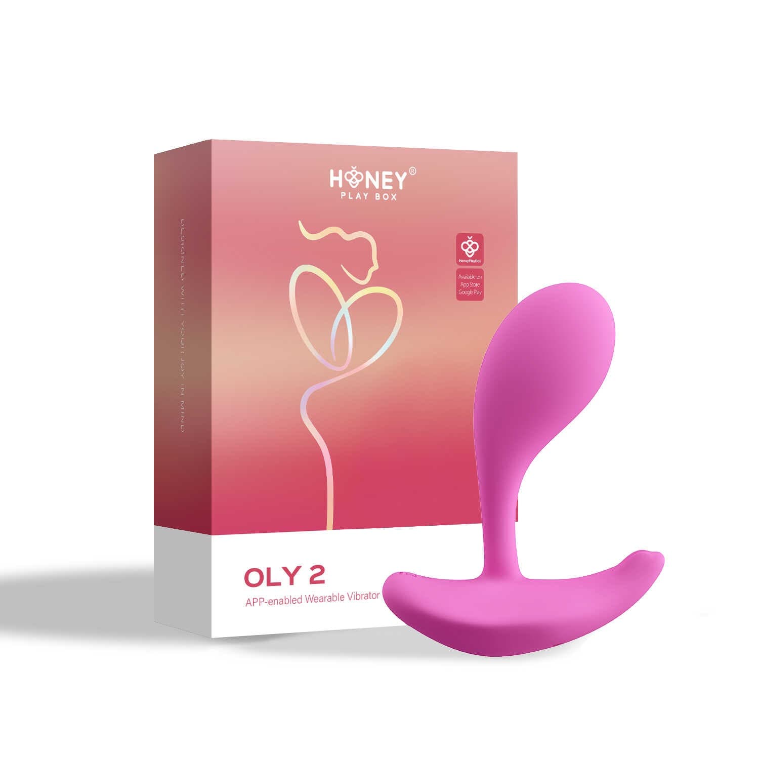 Oly 2 Vibromasseur à pression et application controlable avec le voix Rose — vue 1