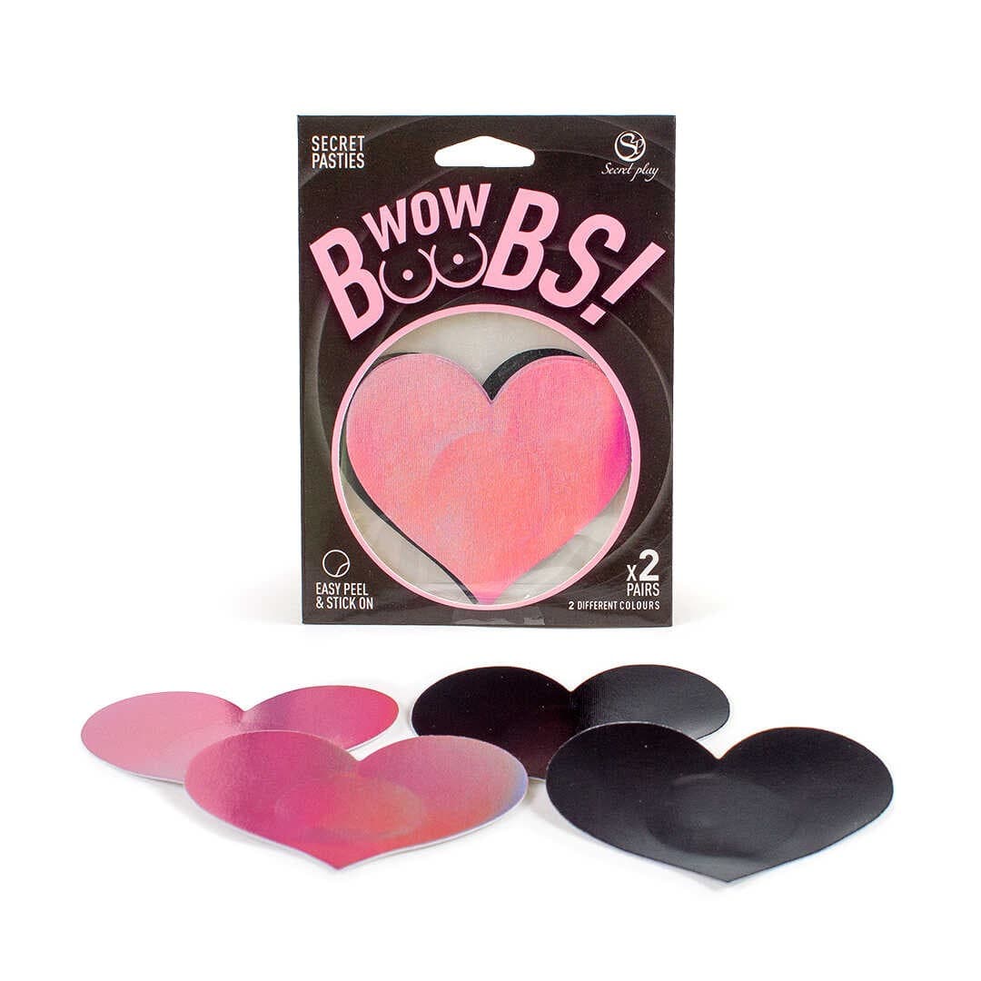 WOW BOOBS ! Cache-tétons coeur — vue 1