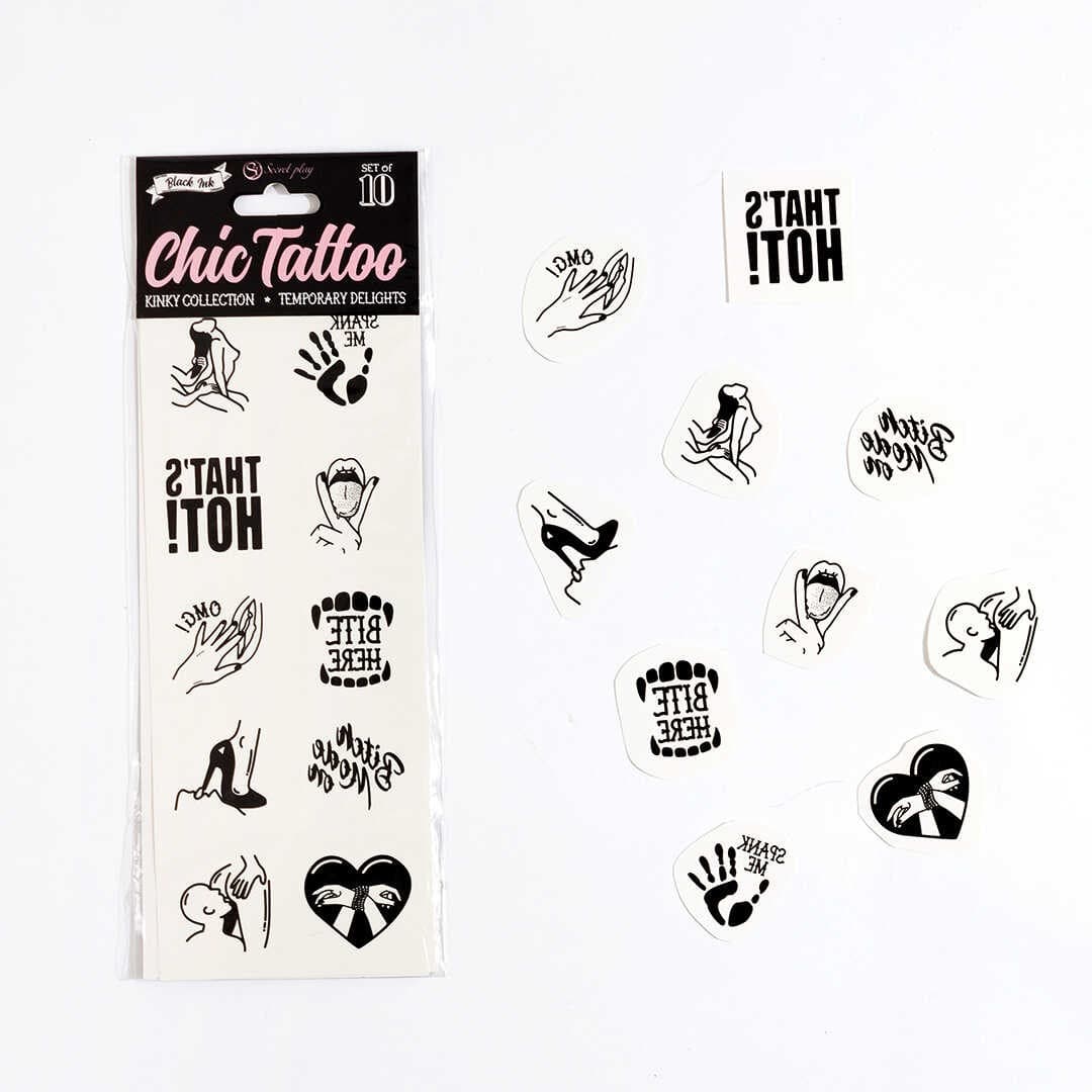 Kinky collection – Tatouages temporaires pack de 10