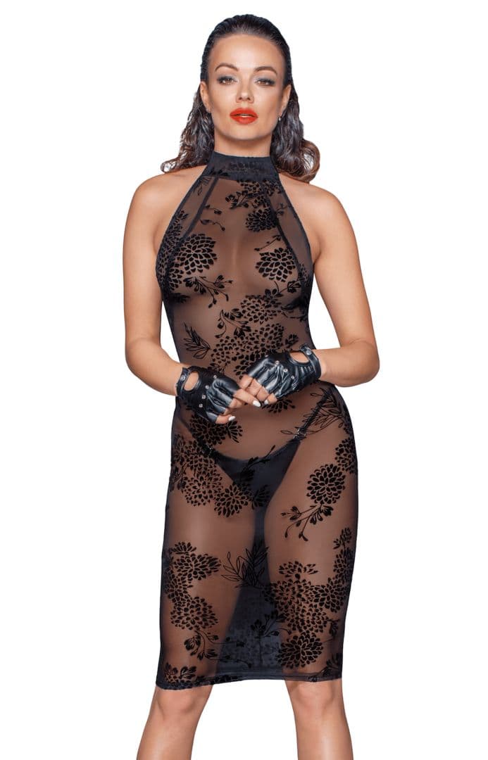 Robe midi en tulle avec bretelles en velours dans le dos