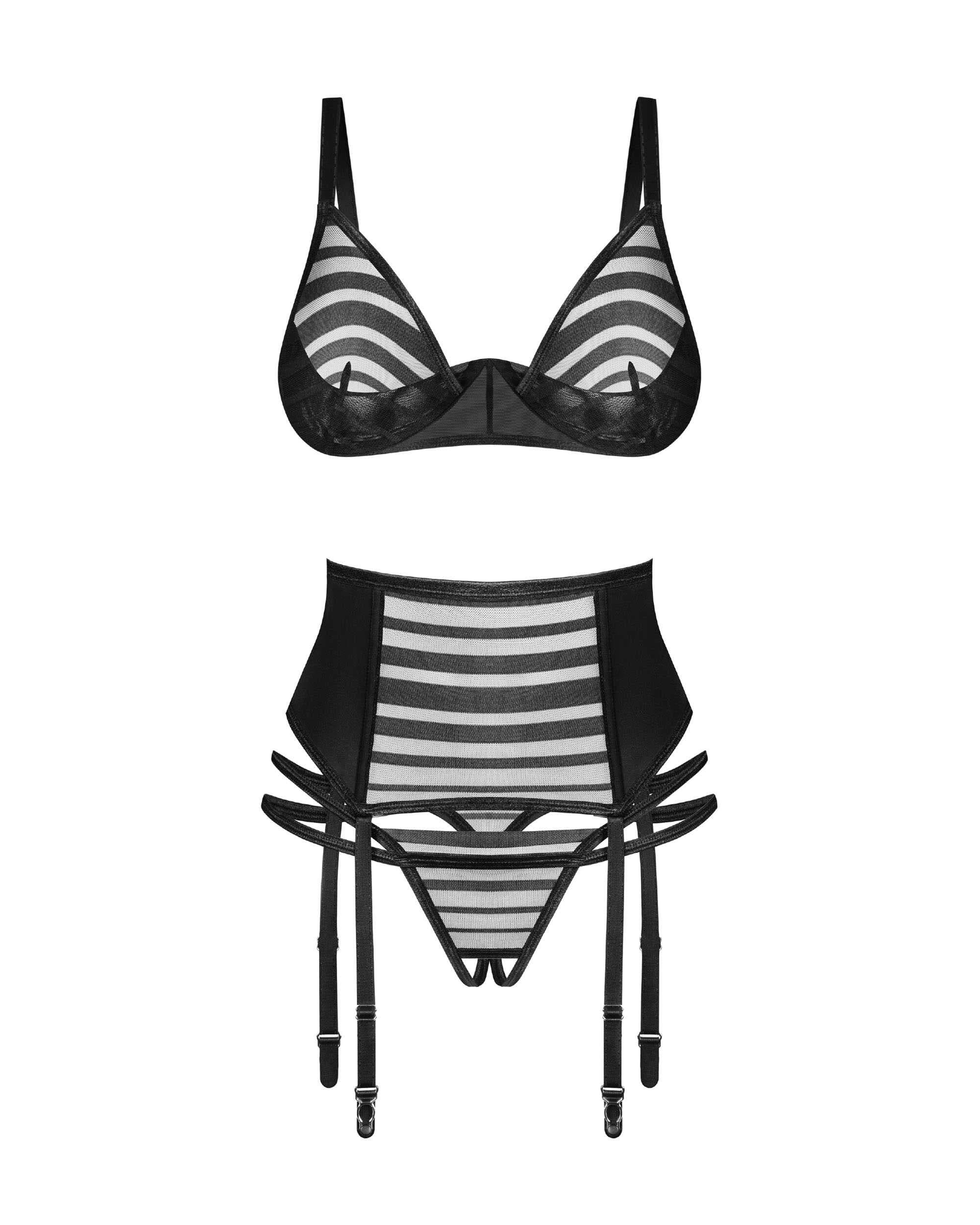 Lune Bellis ensemble ouvert 3 pièces – Noir