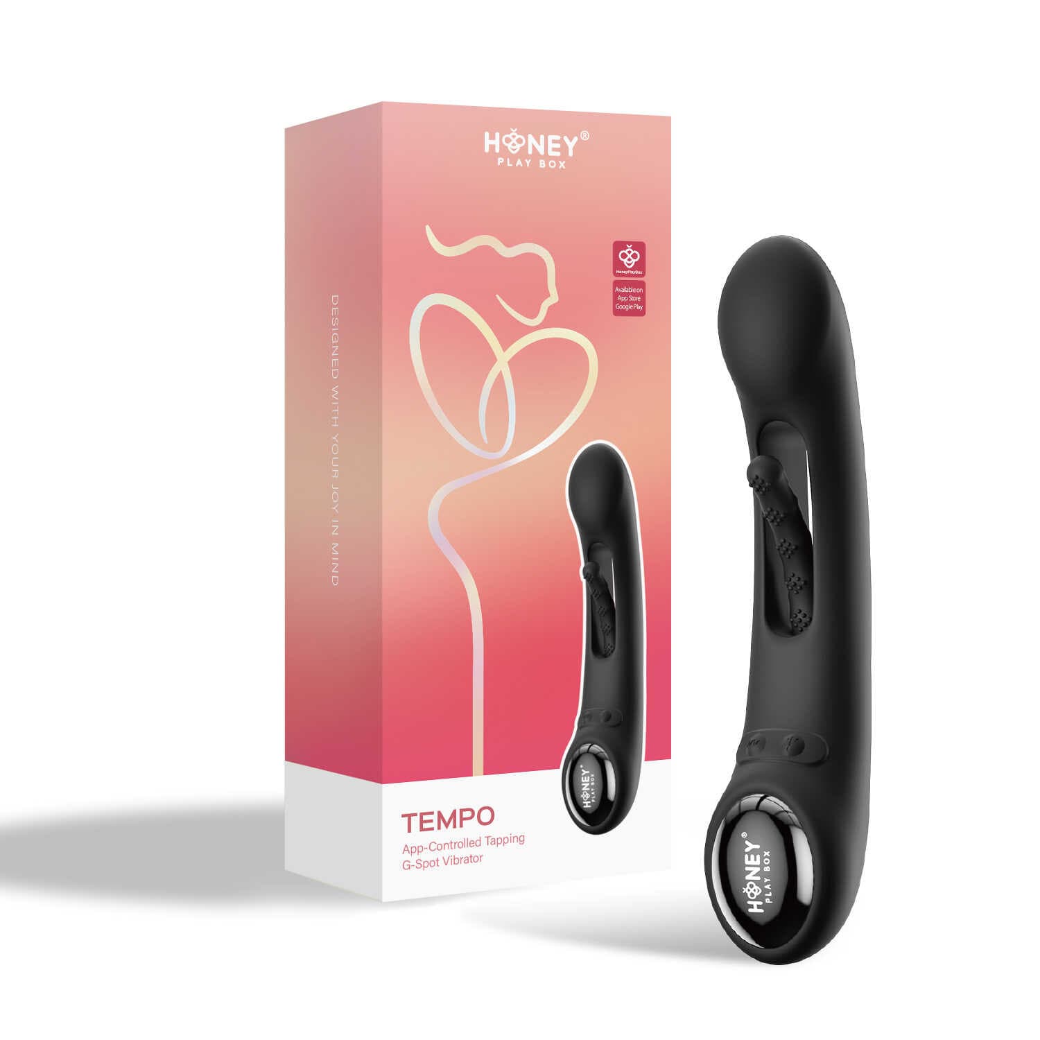 Tempo vibromasseur G-spot avec capteurs de pression et application Noir