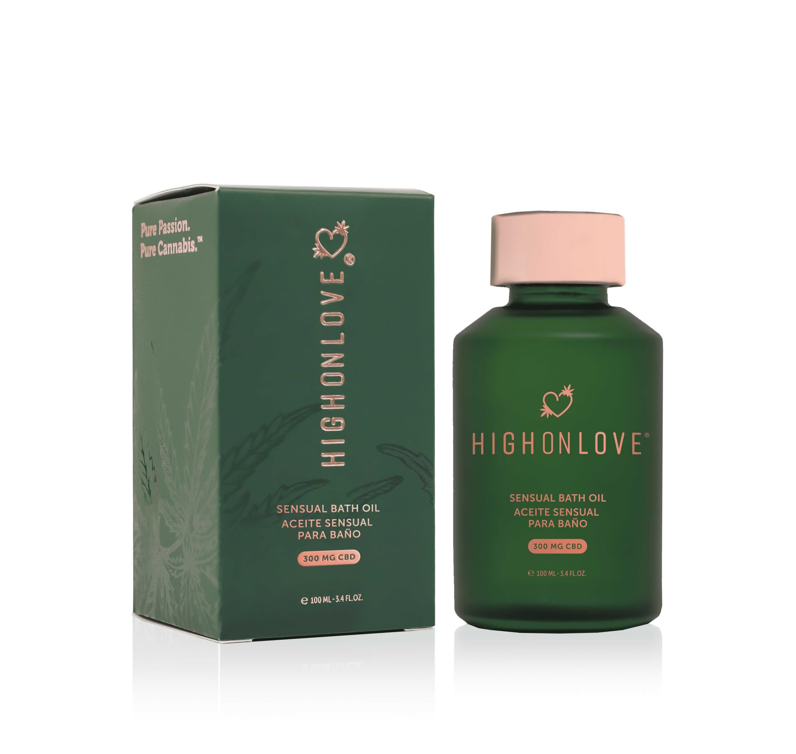 Huile de bain sensuelle avec 300 mg de CBD – 100 ml