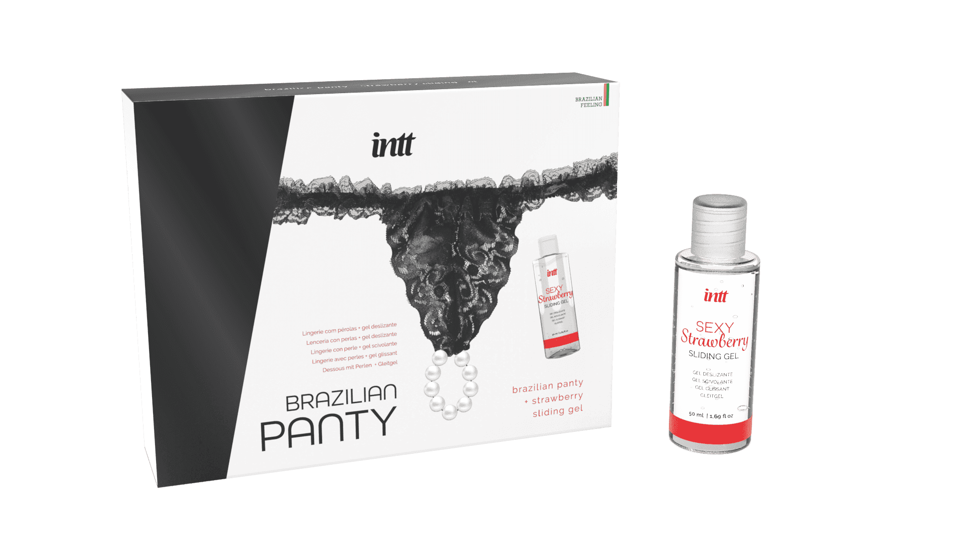 Black brazilian panty – String et lubrifiant