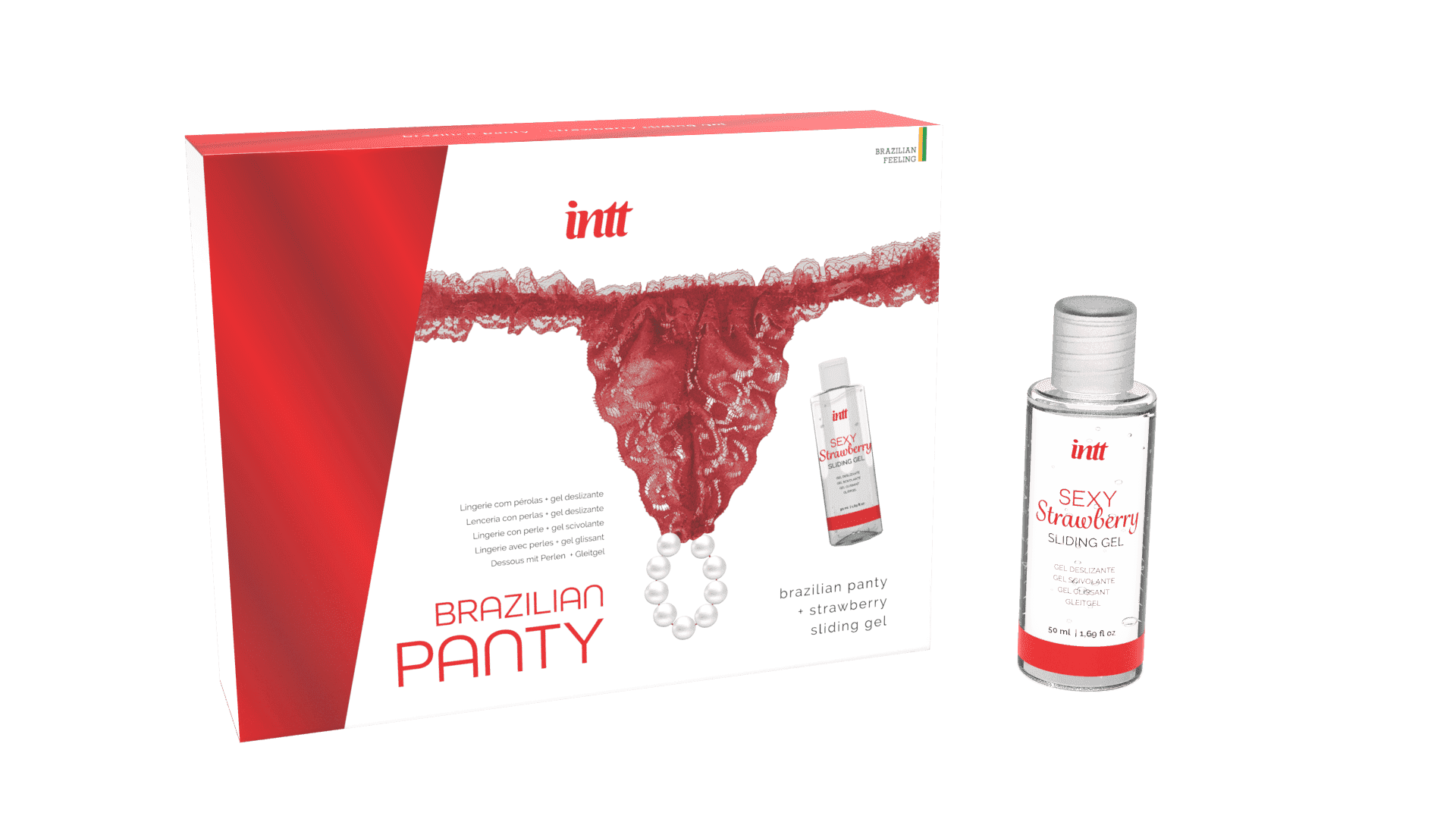 Red brazilian panty – String et lubrifiant