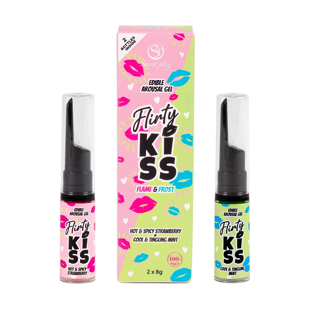 Flirty Kiss – Gels pour sex oral fraise et menthe