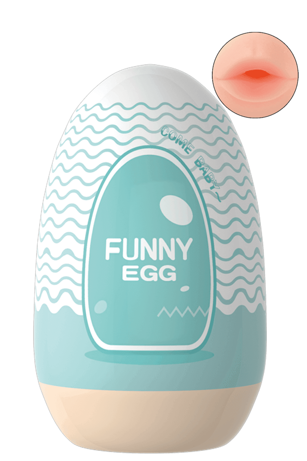 Gaine Masturbatrice Réutilisable FUNNY EGG – Design Réaliste Bouche