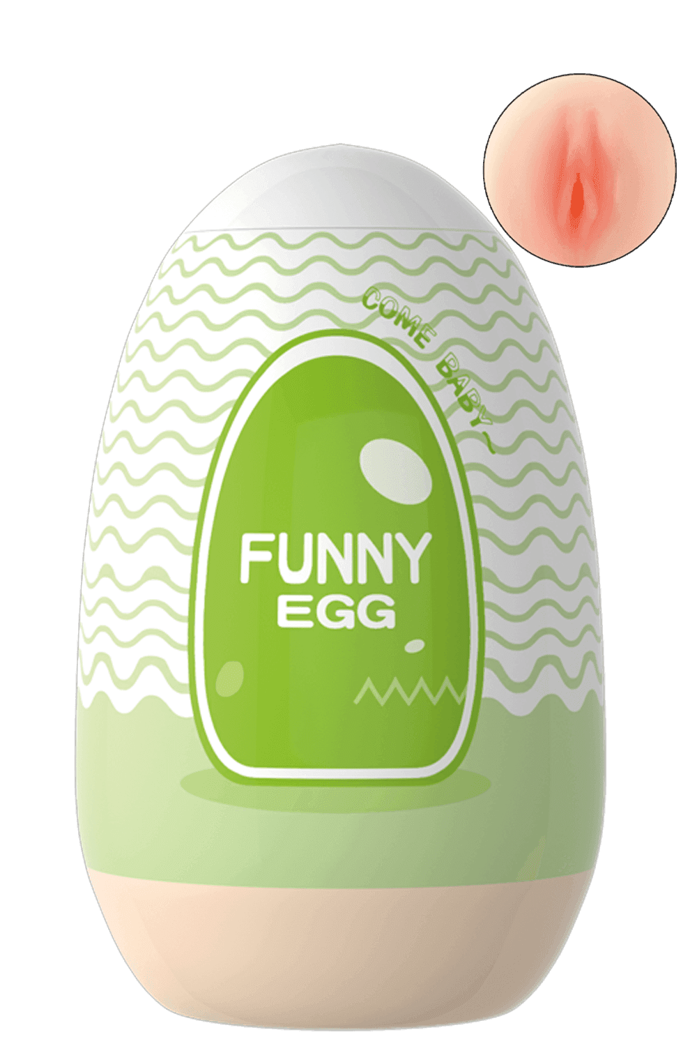 Gaine Masturbatrice Réutilisable FUNNY EGG – Design Réaliste Vagin lèvres fines