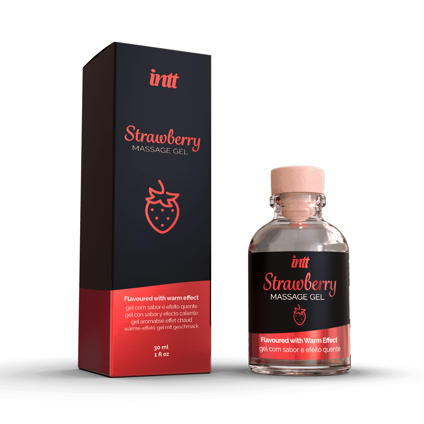 Massage gel fraise – Gel embrassable