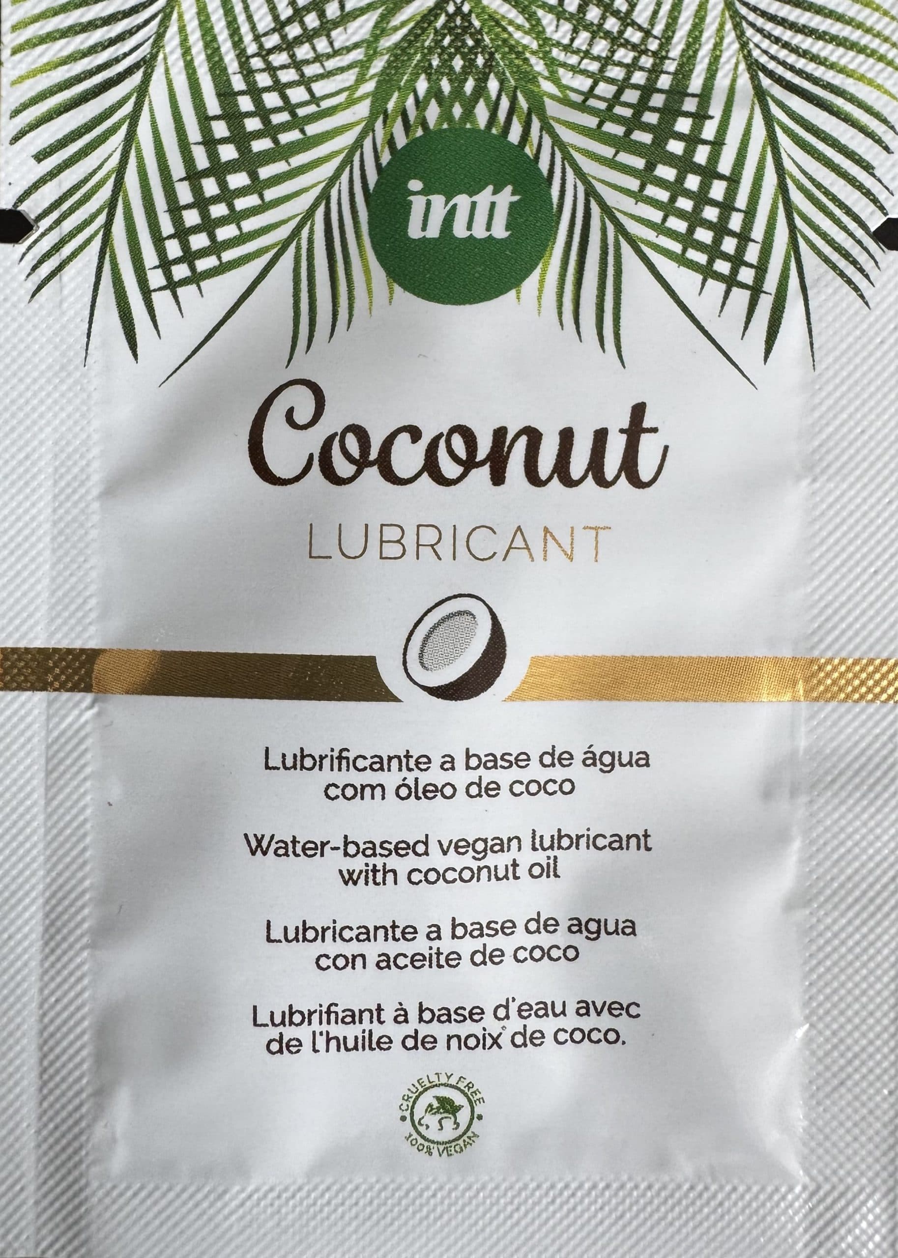 Echantillon Vegan noix de coco lubricant – Lubrifiant base eau 2ml